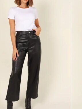 MVN The Label Eliza Faux Leather Wide Leg Pants